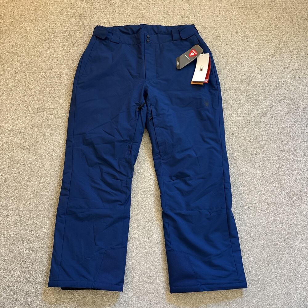 Spyder Traction Snow Pants Men's 2XL Blue Insulated Ski Snowboard Waterproof NWT